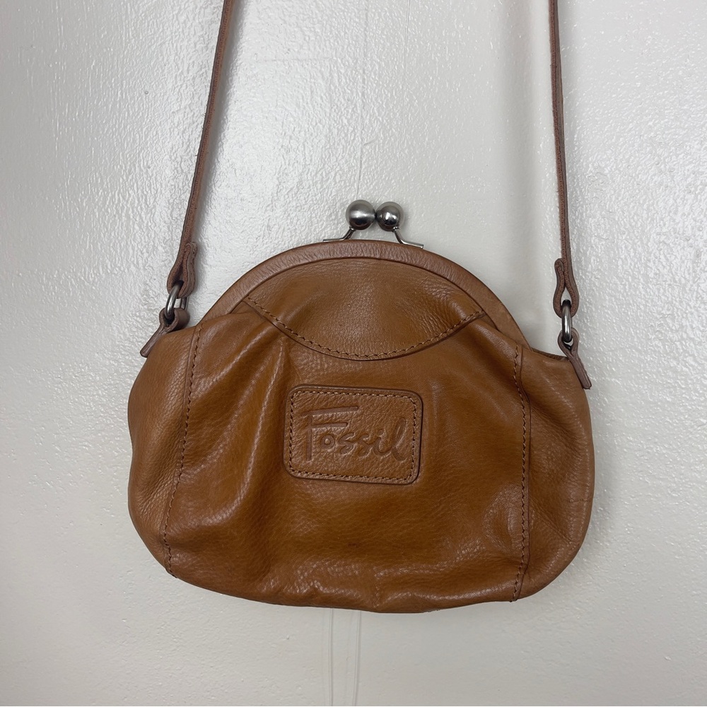 Fossil Tan Leather Women's Bag - Picture 3 of 12